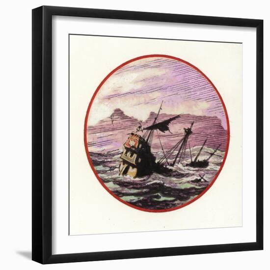 1647, the Wreck of the Dutch East Indiaman, Harlem, in Table Bay-Pat Nicolle-Framed Giclee Print