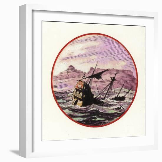 1647, the Wreck of the Dutch East Indiaman, Harlem, in Table Bay-Pat Nicolle-Framed Giclee Print