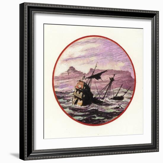 1647, the Wreck of the Dutch East Indiaman, Harlem, in Table Bay-Pat Nicolle-Framed Giclee Print