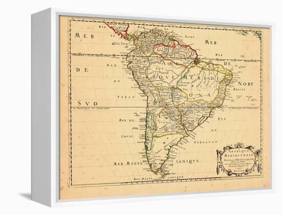1650, South America-null-Framed Premier Image Canvas