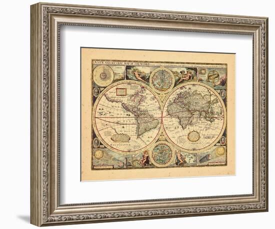 1651, World--Framed Giclee Print