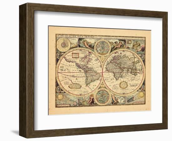 1651, World--Framed Giclee Print