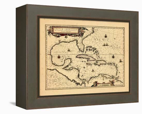 1652, West Indies-null-Framed Premier Image Canvas