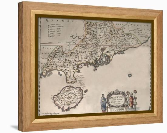 1655 Map of South China Coast by Martino Martini-null-Framed Stretched Canvas