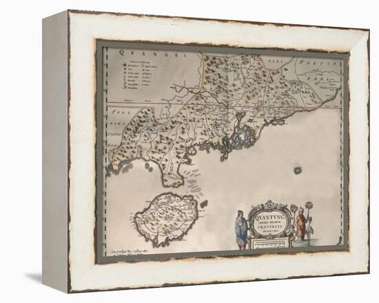 1655 Map of South China Coast by Martino Martini-null-Framed Stretched Canvas