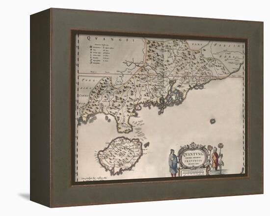 1655 Map of South China Coast by Martino Martini-null-Framed Stretched Canvas