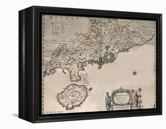 1655 Map of South China Coast by Martino Martini-null-Framed Stretched Canvas