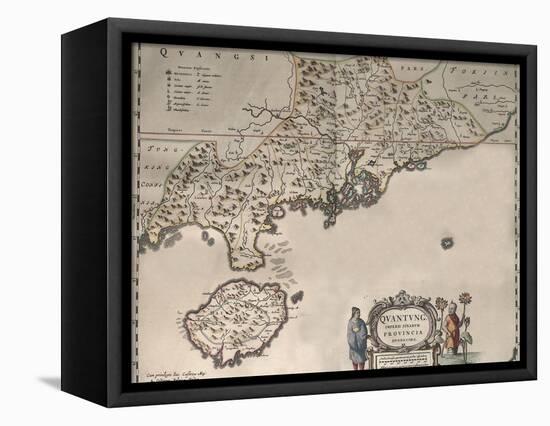 1655 Map of South China Coast by Martino Martini-null-Framed Stretched Canvas