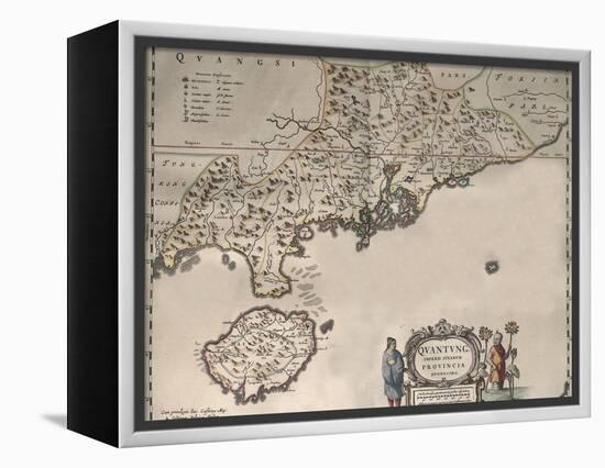 1655 Map of South China Coast by Martino Martini-null-Framed Stretched Canvas