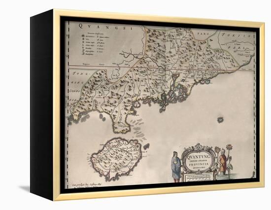 1655 Map of South China Coast by Martino Martini-null-Framed Stretched Canvas