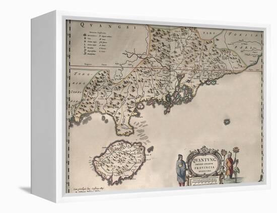 1655 Map of South China Coast by Martino Martini-null-Framed Stretched Canvas