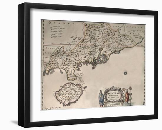 1655 Map of South China Coast by Martino Martini-null-Framed Art Print