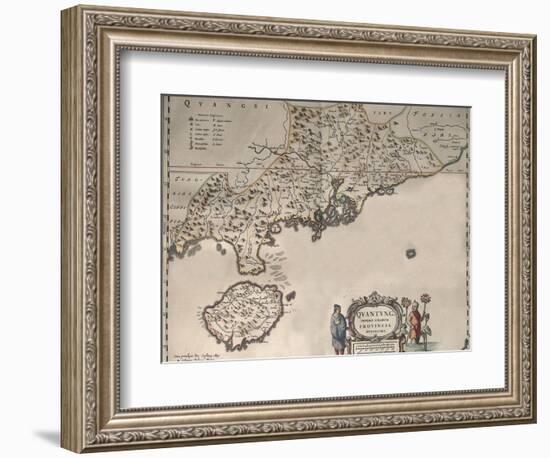 1655 Map of South China Coast by Martino Martini-null-Framed Art Print