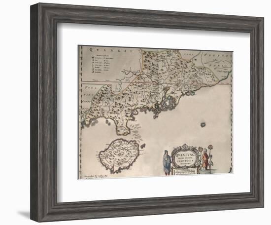 1655 Map of South China Coast by Martino Martini-null-Framed Art Print