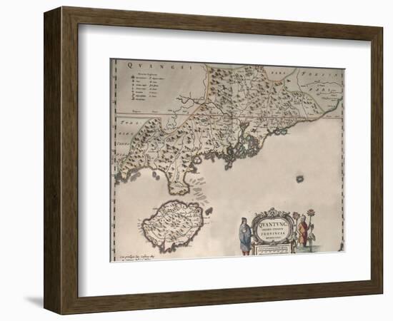 1655 Map of South China Coast by Martino Martini-null-Framed Art Print