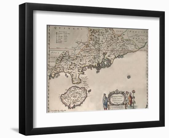 1655 Map of South China Coast by Martino Martini-null-Framed Art Print