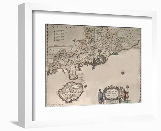 1655 Map of South China Coast by Martino Martini-null-Framed Art Print