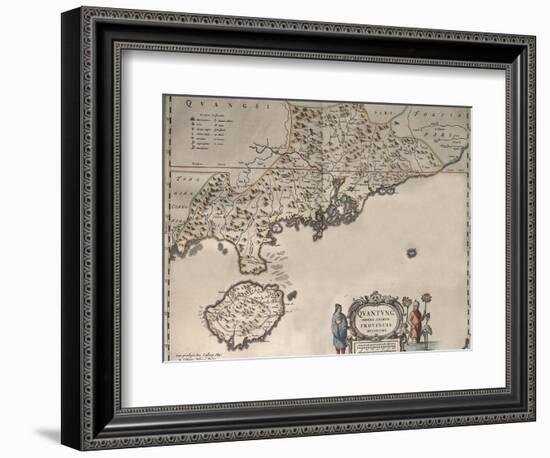 1655 Map of South China Coast by Martino Martini-null-Framed Art Print