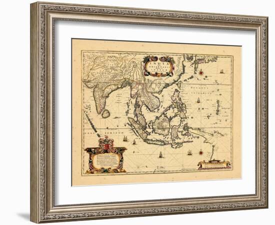 1658, Cambodia, India, Laos, Maldives, Philippines-null-Framed Giclee Print