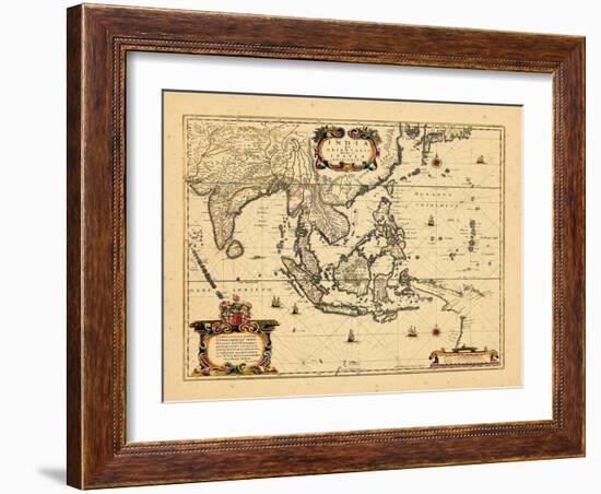 1658, Cambodia, India, Laos, Maldives, Philippines-null-Framed Giclee Print