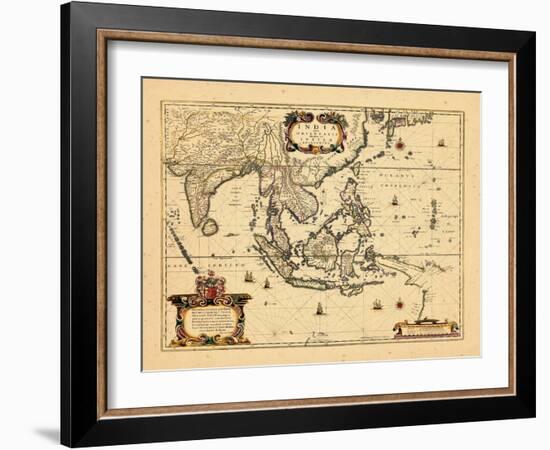 1658, Cambodia, India, Laos, Maldives, Philippines-null-Framed Giclee Print