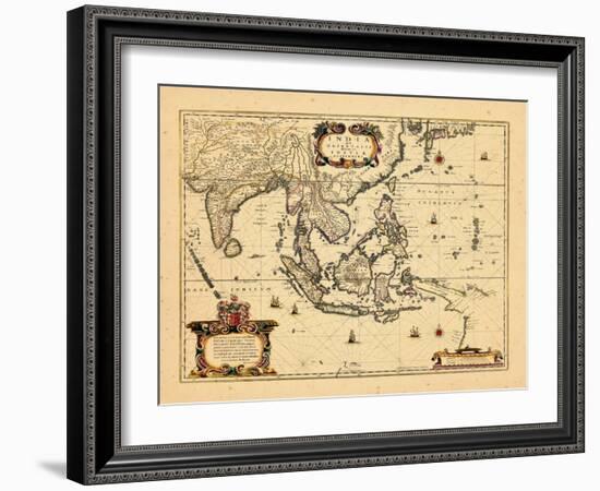 1658, Cambodia, India, Laos, Maldives, Philippines-null-Framed Giclee Print