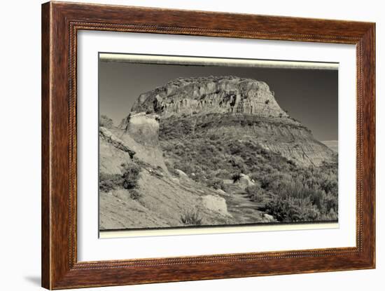 1659 Badlands B&W-Gordon Semmens-Framed Photographic Print