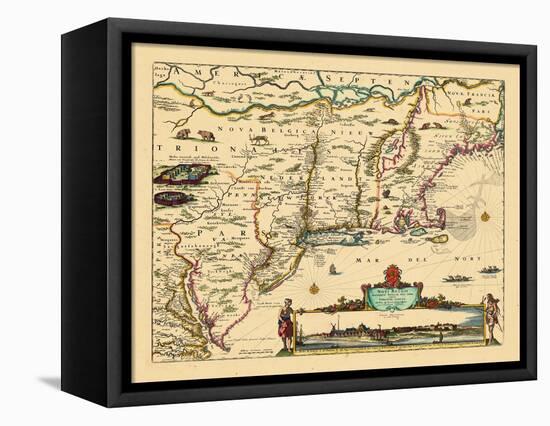 1684, Connecticut, Maine, Massachusetts, New Hampshire, New Jersey, New York, Rhode Island, Vermont-null-Framed Premier Image Canvas