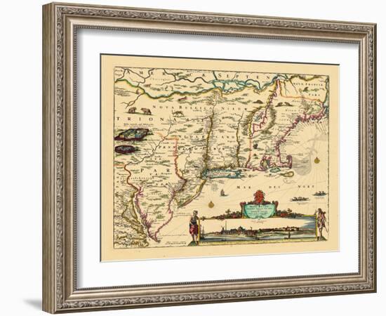 1684, Connecticut, Maine, Massachusetts, New Hampshire, New Jersey, New York, Rhode Island, Vermont-null-Framed Giclee Print