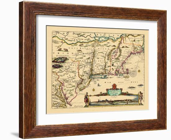 1684, Connecticut, Maine, Massachusetts, New Hampshire, New Jersey, New York, Rhode Island, Vermont-null-Framed Giclee Print