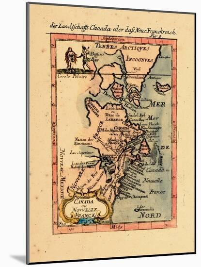 1686, Connecticut, Greenland, Maine, Massachusetts, New Brunswick, New Hampshire-null-Mounted Giclee Print