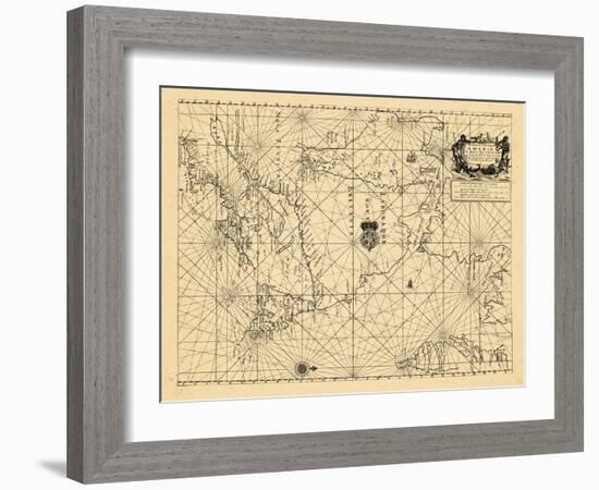 1689, A Chart of ye North part of/AMERICA./For Hudsons Bay Comonly called ye/NORTH WEST PASSAGE-null-Framed Giclee Print