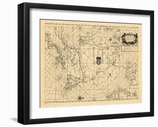 1689, A Chart of ye North part of/AMERICA./For Hudsons Bay Comonly called ye/NORTH WEST PASSAGE-null-Framed Giclee Print