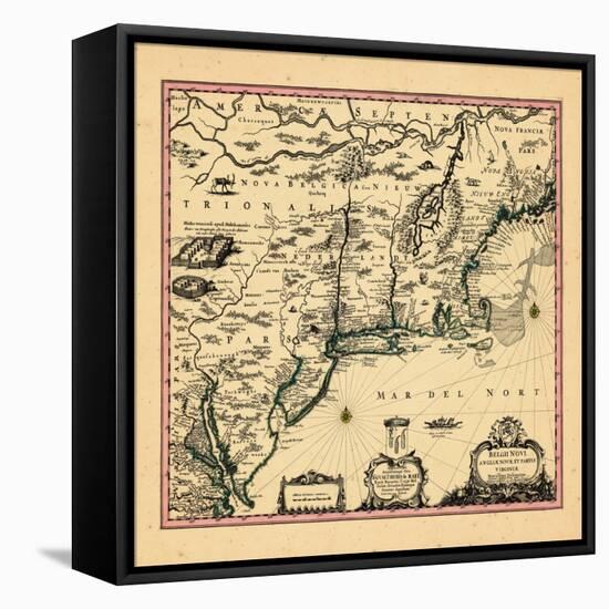 1694, Connecticut, Maine, Maryland, Massachusetts, New Hampshire, New Jersey, New York-null-Framed Premier Image Canvas