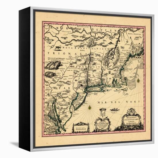 1694, Connecticut, Maine, Maryland, Massachusetts, New Hampshire, New Jersey, New York-null-Framed Premier Image Canvas