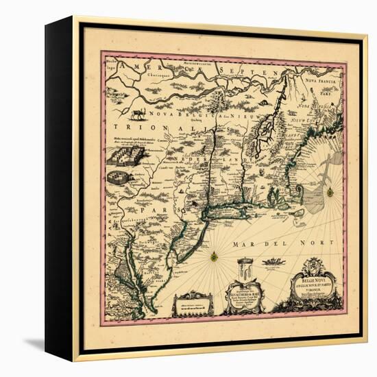 1694, Connecticut, Maine, Maryland, Massachusetts, New Hampshire, New Jersey, New York-null-Framed Premier Image Canvas