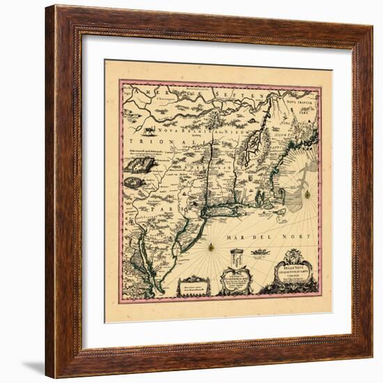 1694, Connecticut, Maine, Maryland, Massachusetts, New Hampshire, New Jersey, New York-null-Framed Giclee Print