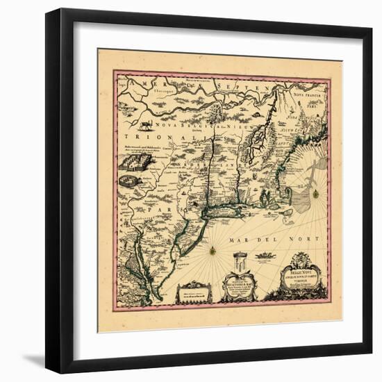 1694, Connecticut, Maine, Maryland, Massachusetts, New Hampshire, New Jersey, New York-null-Framed Giclee Print