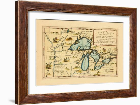 1696, Illinois, Indiana, Michigan, Minnesota, New York, Ohio, Ontario, Pennsylvania, Wisconsin-null-Framed Giclee Print