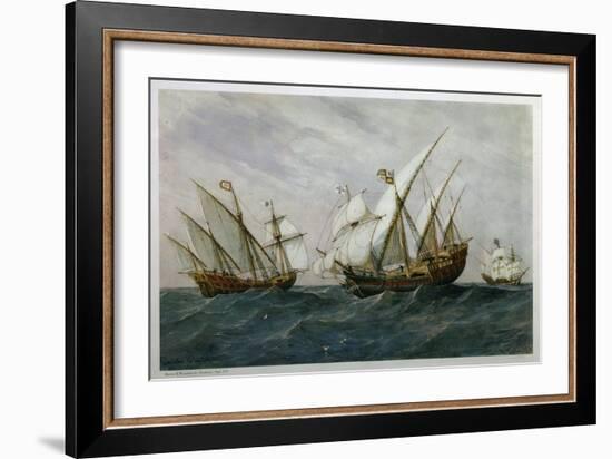 16th Century Caravels-Rafael Monleon Y Torres-Framed Giclee Print