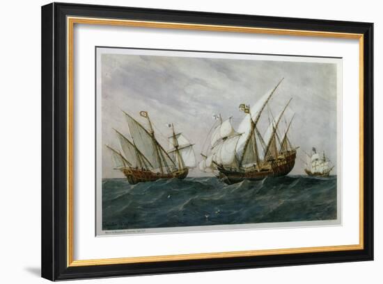 16th Century Caravels-Rafael Monleon Y Torres-Framed Giclee Print