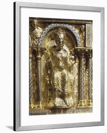 16th Century Charlemagne Shrine in Gold, Precious Stones and Enamels-null-Framed Giclee Print