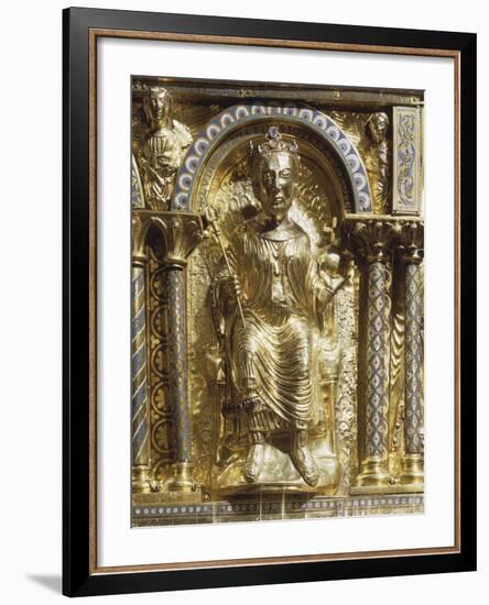 16th Century Charlemagne Shrine in Gold, Precious Stones and Enamels-null-Framed Giclee Print