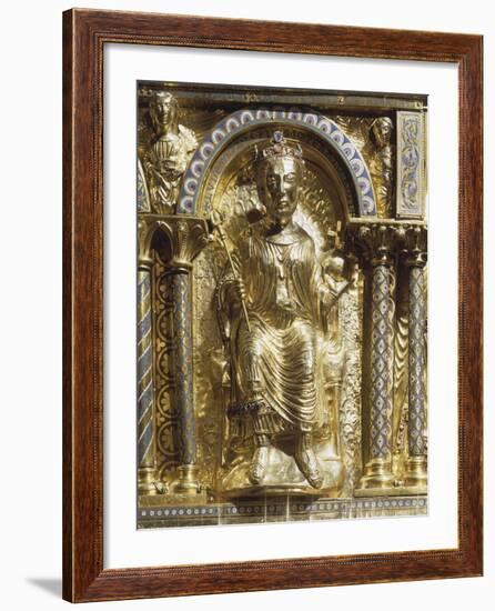 16th Century Charlemagne Shrine in Gold, Precious Stones and Enamels-null-Framed Giclee Print