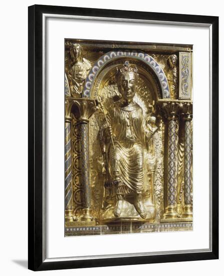 16th Century Charlemagne Shrine in Gold, Precious Stones and Enamels-null-Framed Giclee Print