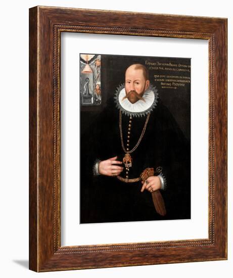 16th century Danish history artwork of Tycho Brahe, a renowned astronomer-Vernon Lewis Gallery-Framed Art Print