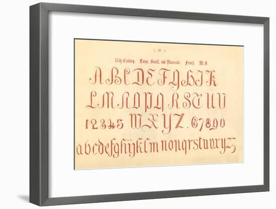 '16th Century. Large, Small and Numerals. French. MS.', 1862-Unknown-Framed Giclee Print