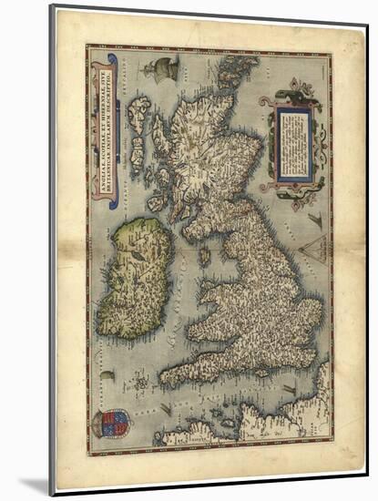 16th Century Map of the British Isles-Library of Congress-Mounted Photographic Print