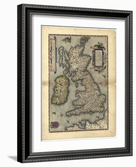 16th Century Map of the British Isles-Library of Congress-Framed Photographic Print