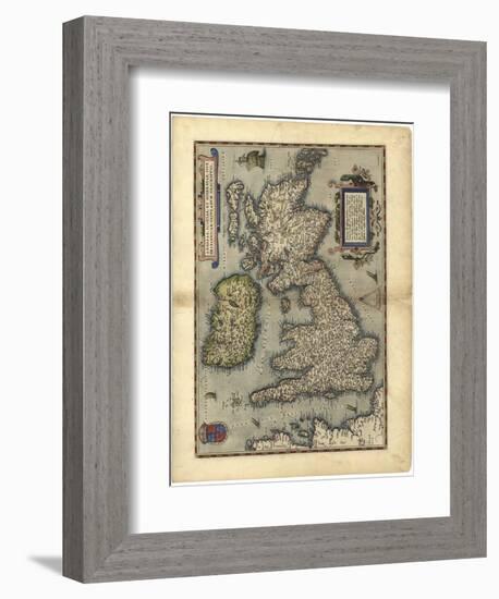 16th Century Map of the British Isles-Library of Congress-Framed Photographic Print